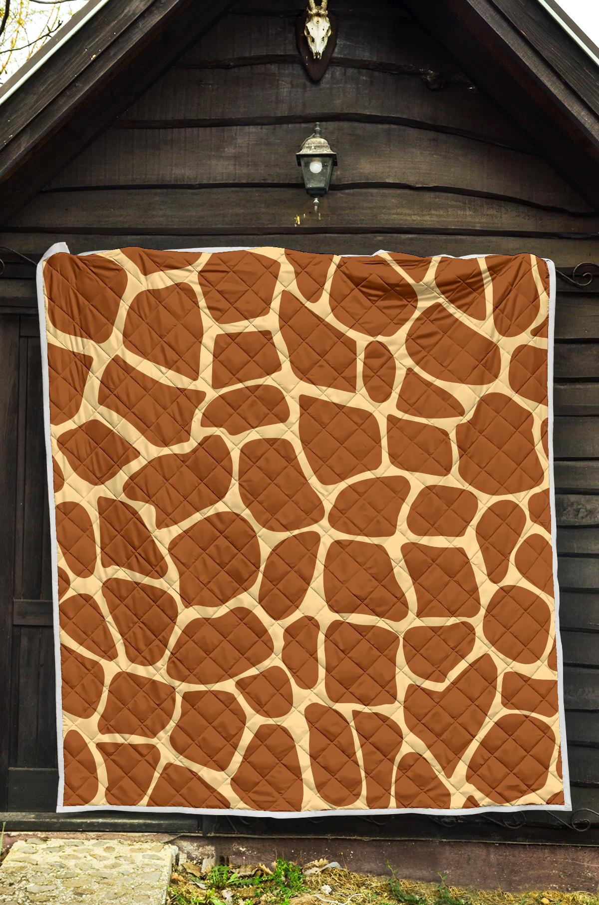Giraffe Texture Print Premium Quilt-JTAMIGO.COM