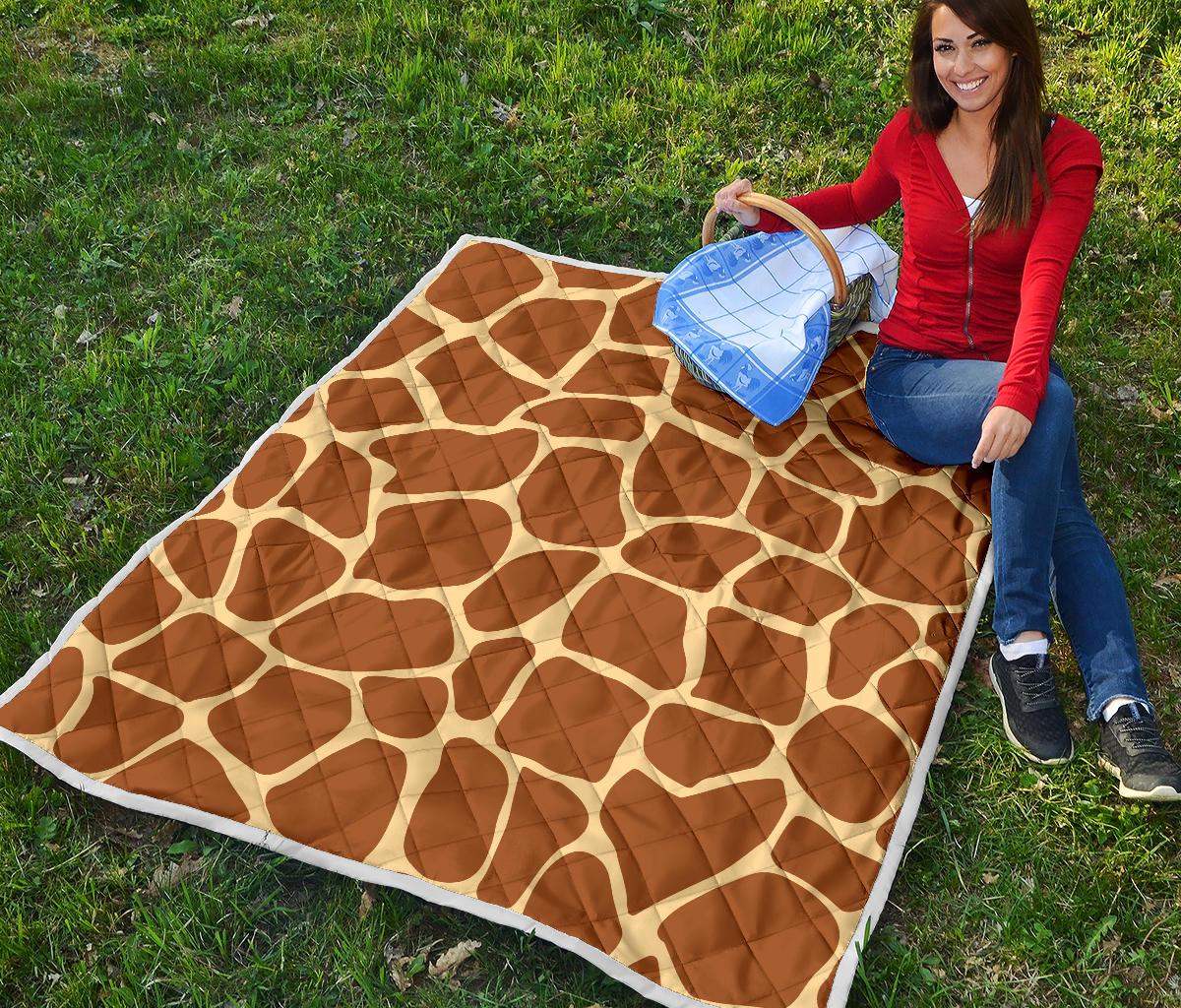 Giraffe Texture Print Premium Quilt-JTAMIGO.COM