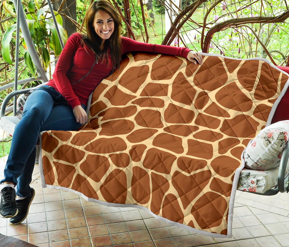 Giraffe Texture Print Premium Quilt-JTAMIGO.COM