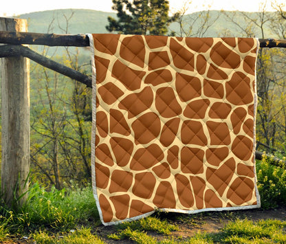 Giraffe Texture Print Premium Quilt-JTAMIGO.COM