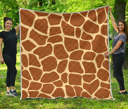 Giraffe Texture Print Premium Quilt-JTAMIGO.COM