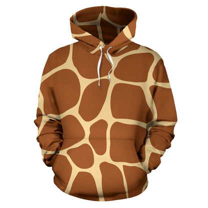 Giraffe Texture Print Pullover Hoodie