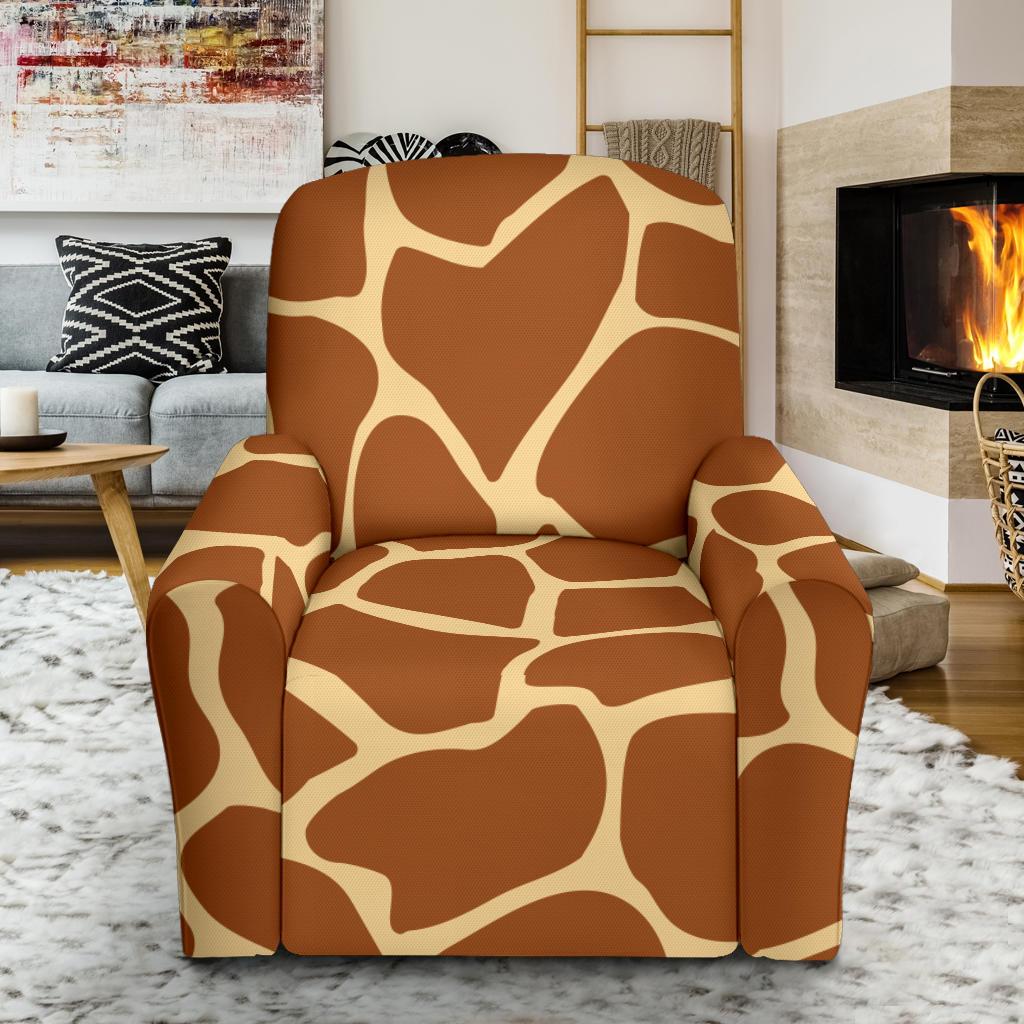 Giraffe Texture Print Single Sofa Slipcover -JTAMIGO.COM