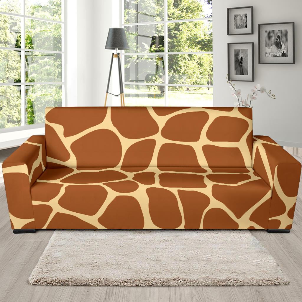 Giraffe Texture Print Sofa Slipcover-JTAMIGO.COM