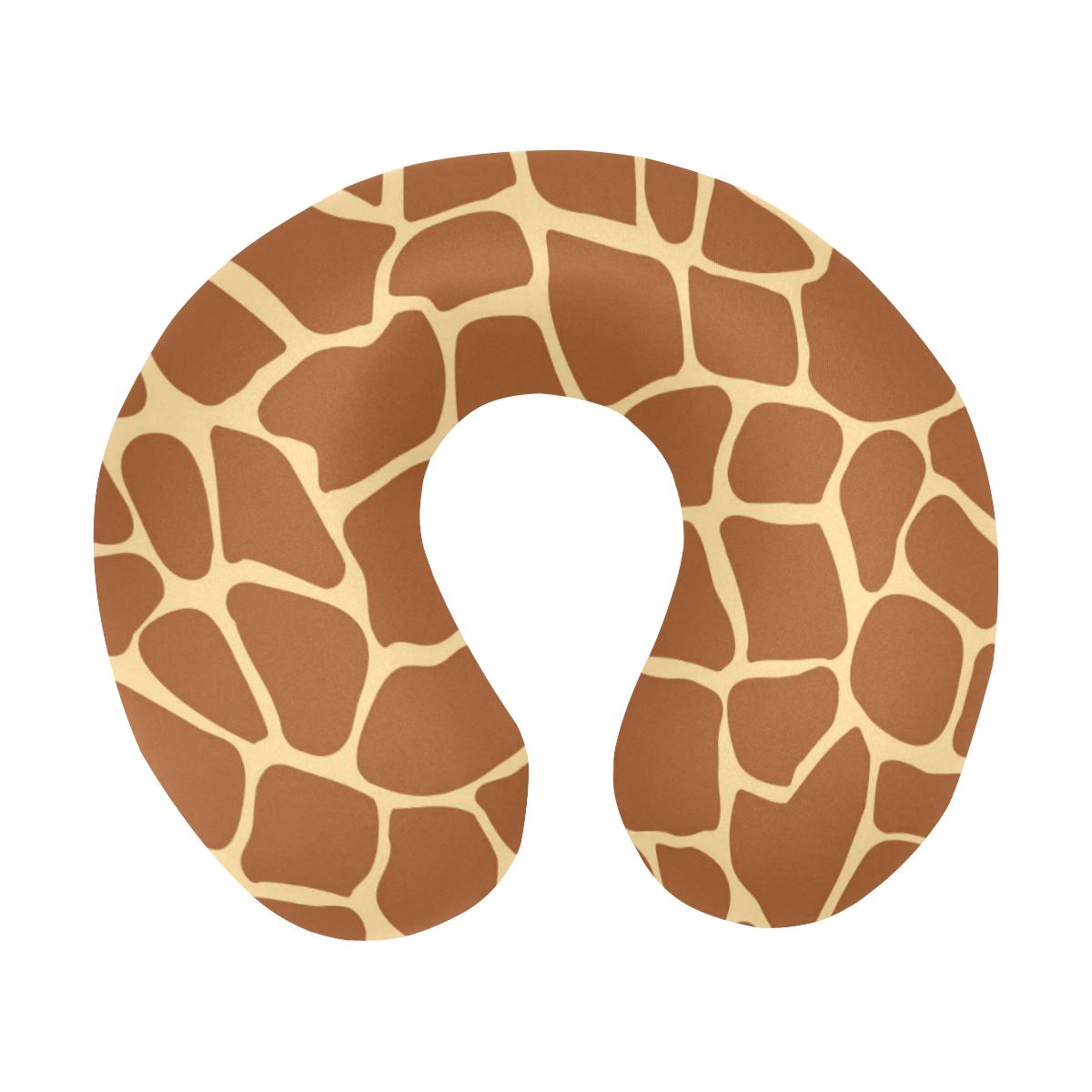Giraffe Texture Print U-Shaped Travel Neck Pillow-JTAMIGO.COM