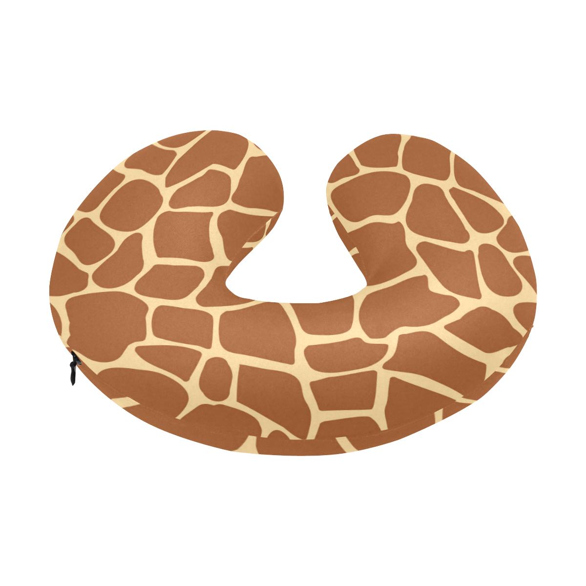 Giraffe Texture Print U-Shaped Travel Neck Pillow-JTAMIGO.COM