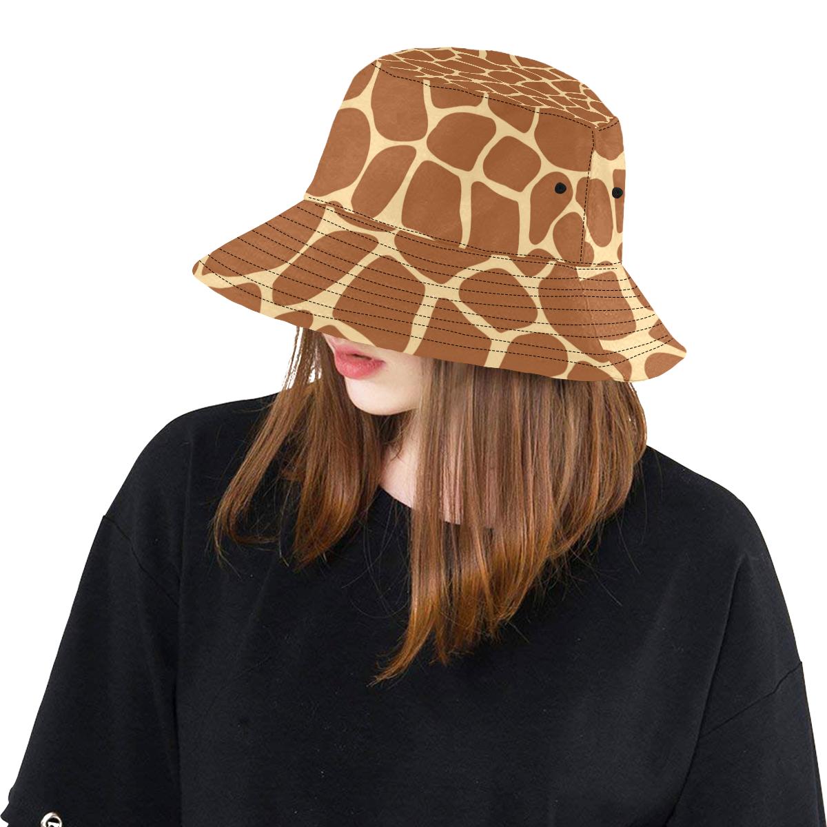 Giraffe Texture Print Unisex Bucket Hat