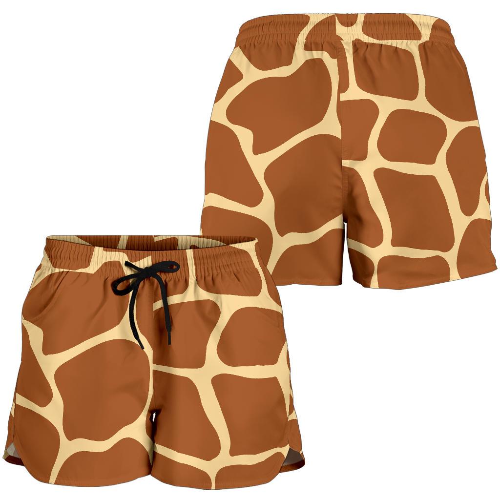 Giraffe Texture Print Women Shorts-JTAMIGO.COM