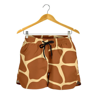 Giraffe Texture Print Women Shorts-JTAMIGO.COM