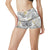 Gold Glitter Tropical Palm Leaves High Waisted Spandex Shorts-JTAMIGO.COM