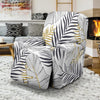 Gold Glitter Tropical Palm Leaves Recliner Slipcover-JTAMIGO.COM