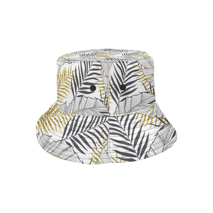 Gold Glitter Tropical Palm Leaves Unisex Bucket Hat