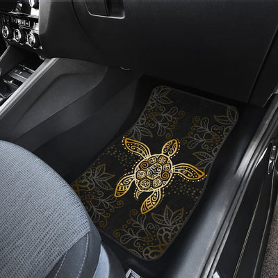 Gold Tribal Turtle Polynesian Design Car Floor Mats