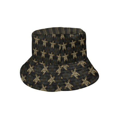 Gold Tribal Turtle Polynesian Design Unisex Bucket Hat