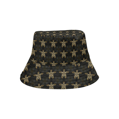 Gold Tribal Turtle Polynesian Design Unisex Bucket Hat