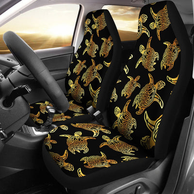 Gold Tribal Turtle Polynesian Themed Universal Fit Car Seat Covers
