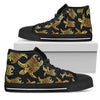 Gold Tribal Turtle Polynesian Themed Women High Top Shoes