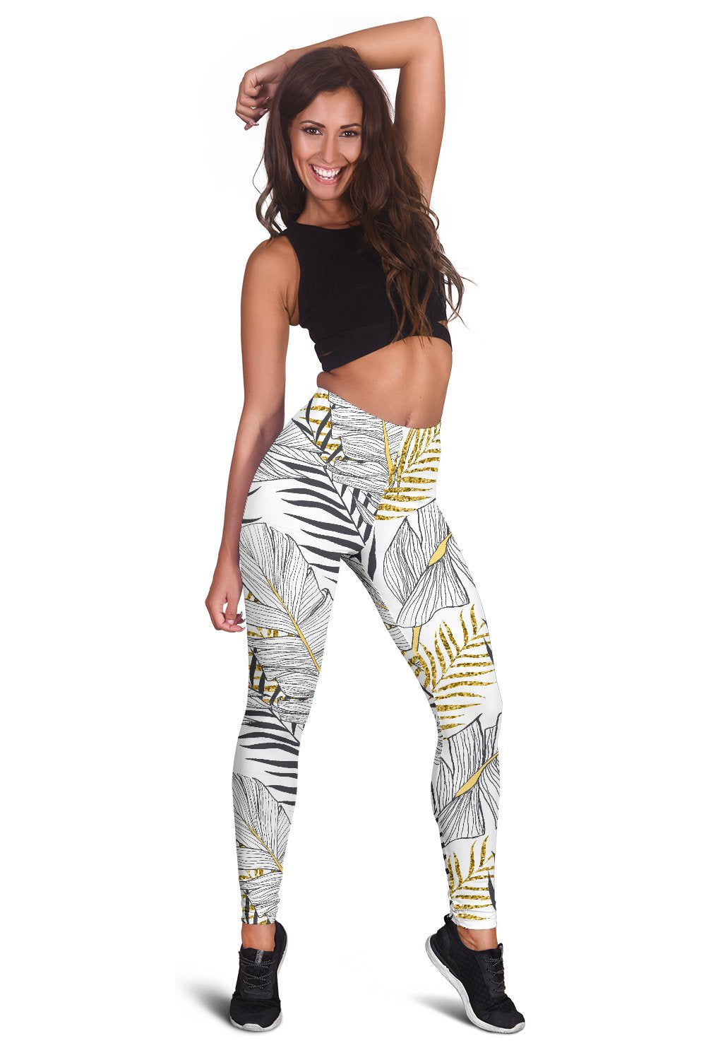 Gold Tribal Turtle Polynesian Themed Women Leggings