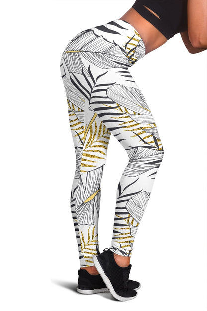 Gold Tribal Turtle Polynesian Themed Women Leggings