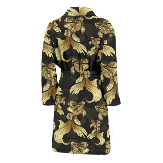 Goldfish Pattern Print Design 02 Men Bathrobe-JORJUNE.COM