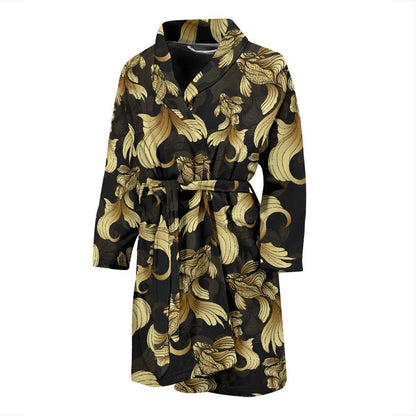 Goldfish Pattern Print Design 02 Men Bathrobe-JORJUNE.COM