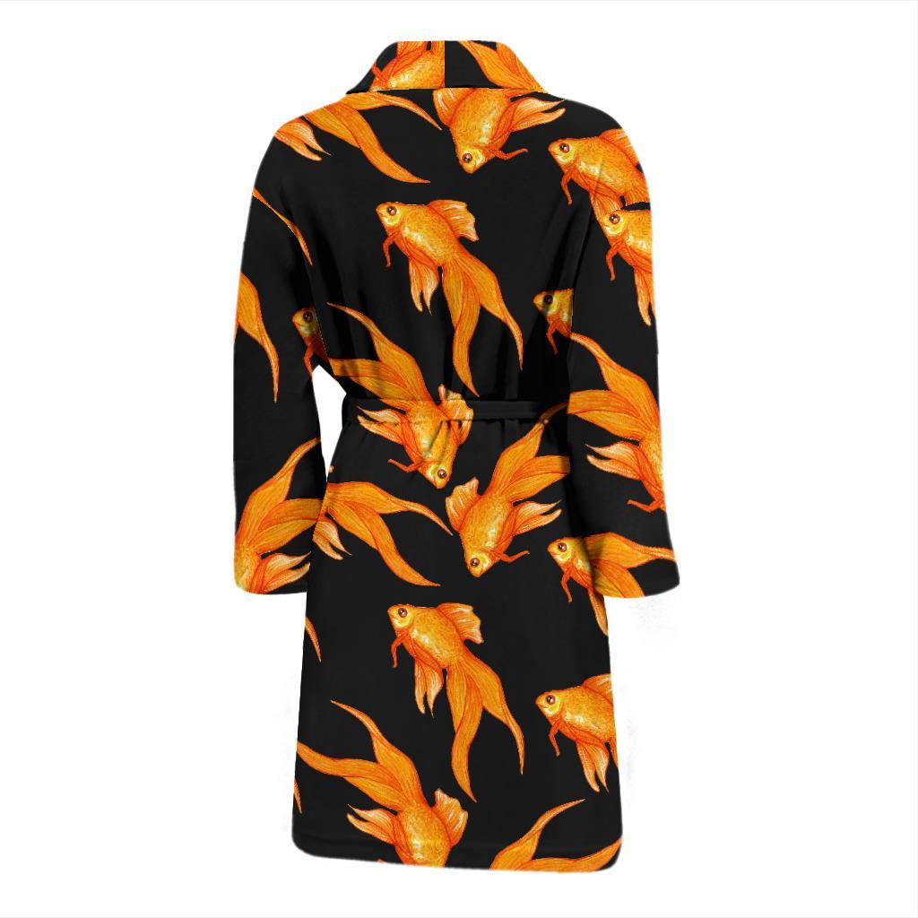 Goldfish Pattern Print Design 03 Men Bathrobe-JORJUNE.COM
