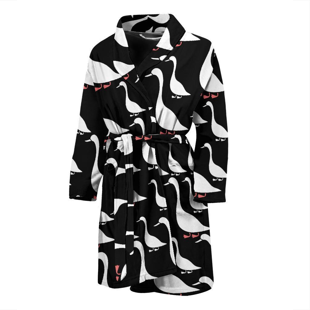 Goose Pattern Print Design 01 Men Bathrobe-JORJUNE.COM
