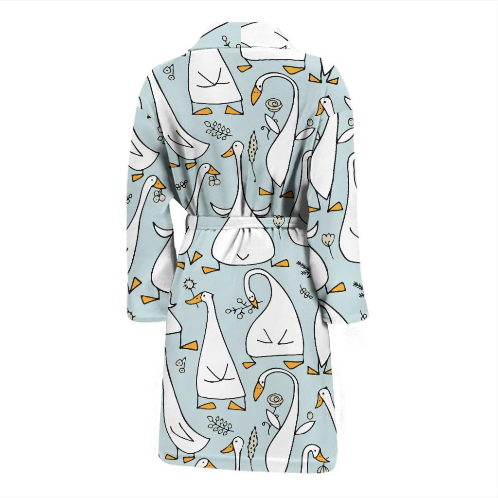 Goose Pattern Print Design 03 Men Bathrobe-JORJUNE.COM