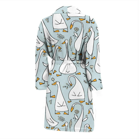 Goose Pattern Print Design 03 Men Bathrobe-JORJUNE.COM