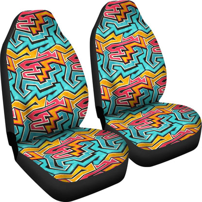 Graffiti Print Universal Fit Car Seat Covers