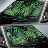 Green Fresh Tropical Palm Leaves Car Sun Shade For Windshield