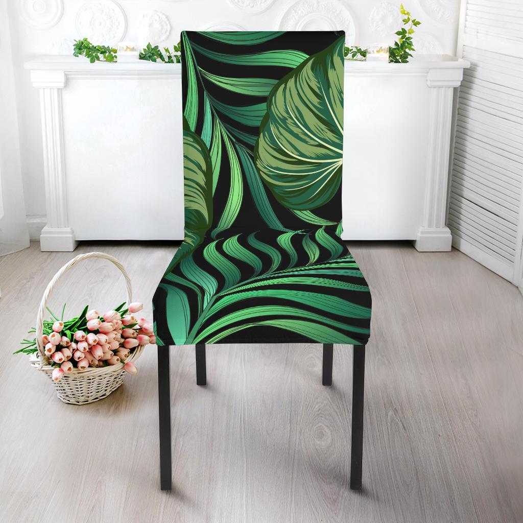 Green Fresh Tropical Palm Leaves Dinning Chair Slipper-JTAMIGO.COM