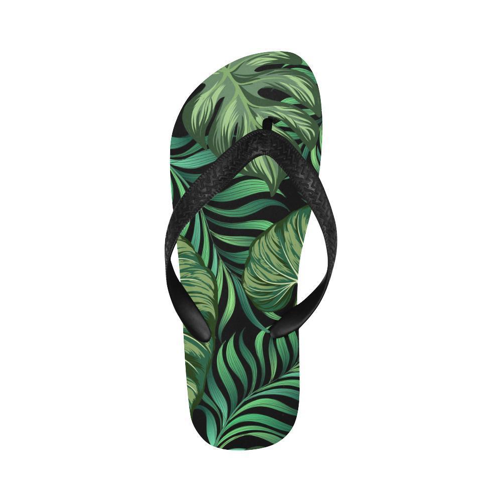 Green Fresh Tropical Palm Leaves Flip Flops-JTAMIGO.COM