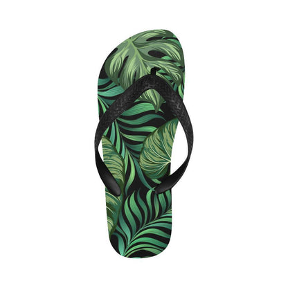 Green Fresh Tropical Palm Leaves Flip Flops-JTAMIGO.COM