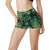 Green Fresh Tropical Palm Leaves High Waisted Spandex Shorts-JTAMIGO.COM