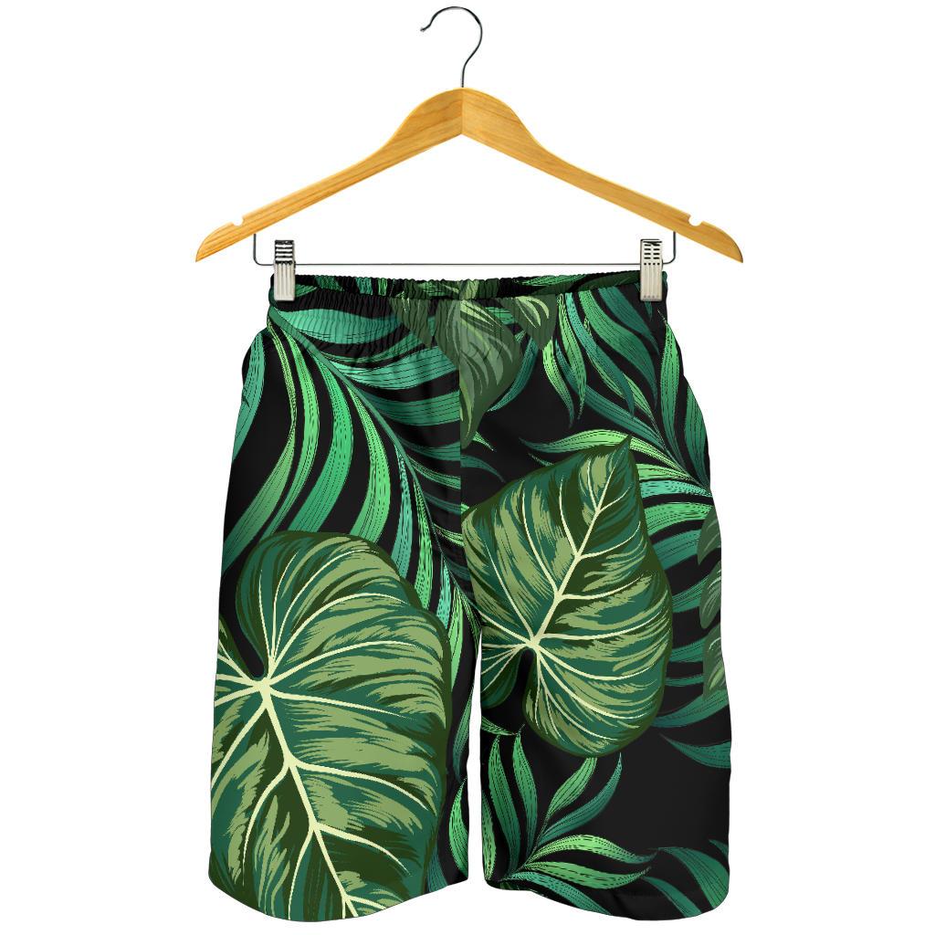 Green Fresh Tropical Palm Leaves Mens Shorts-JTAMIGO.COM
