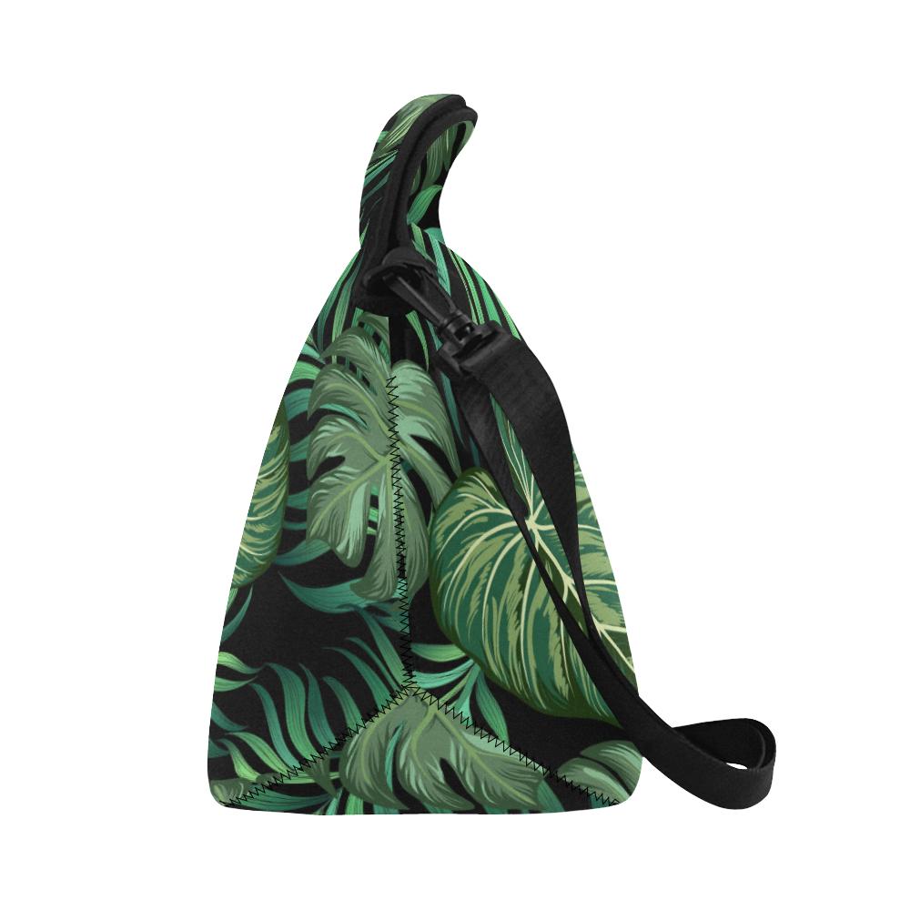 Green Fresh Tropical Palm Leaves Neoprene Lunch Bag (Model 1669)(Large)-JTAMIGO.COM