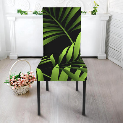 Green Neon Tropical Palm Leaves Dinning Chair Slipper-JTAMIGO.COM
