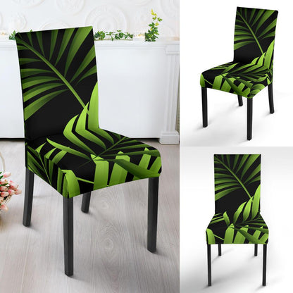 Green Neon Tropical Palm Leaves Dinning Chair Slipper-JTAMIGO.COM