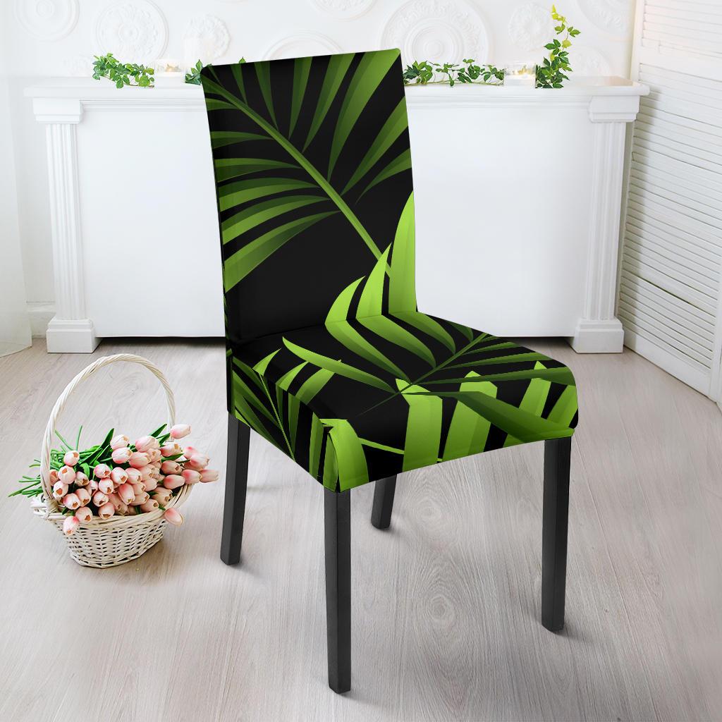 Green Neon Tropical Palm Leaves Dinning Chair Slipper-JTAMIGO.COM