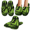Green Neon Tropical Palm Leaves House Slippers