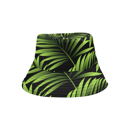 Green Neon Tropical Palm Leaves Unisex Bucket Hat