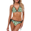 Green Pattern Tropical Palm Leaves Custom Bikini Swimsuit (Model S01)-JTAMIGO.COM