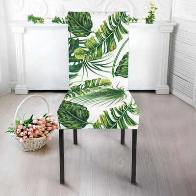 Green Pattern Tropical Palm Leaves Dinning Chair Slipper-JTAMIGO.COM