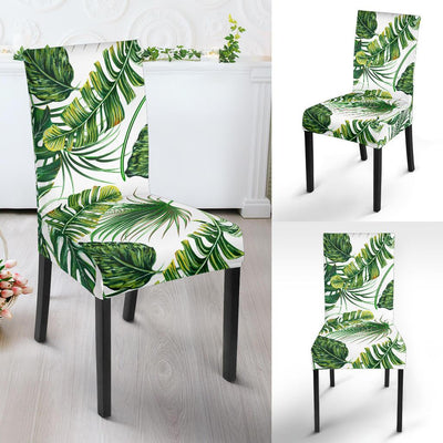 Green Pattern Tropical Palm Leaves Dinning Chair Slipper-JTAMIGO.COM