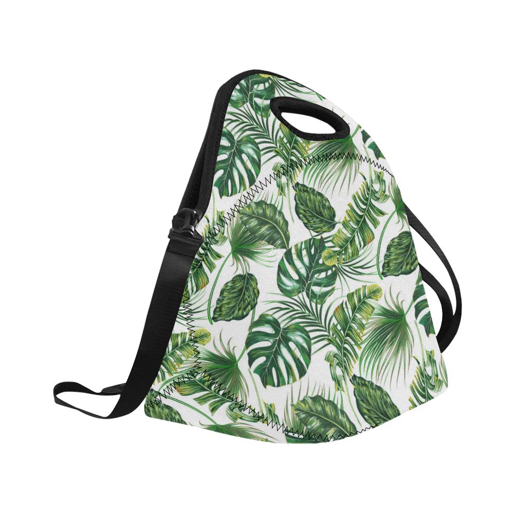 Green Pattern Tropical Palm Leaves Neoprene Lunch Bag (Model 1669)(Large)-JTAMIGO.COM