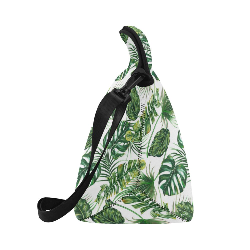Green Pattern Tropical Palm Leaves Neoprene Lunch Bag (Model 1669)(Large)-JTAMIGO.COM