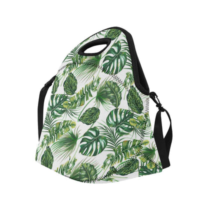 Green Pattern Tropical Palm Leaves Neoprene Lunch Bag (Model 1669)(Large)-JTAMIGO.COM