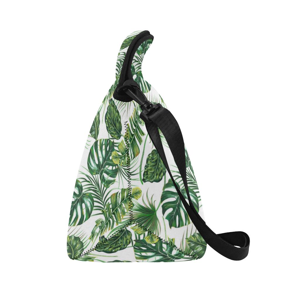 Green Pattern Tropical Palm Leaves Neoprene Lunch Bag (Model 1669)(Large)-JTAMIGO.COM