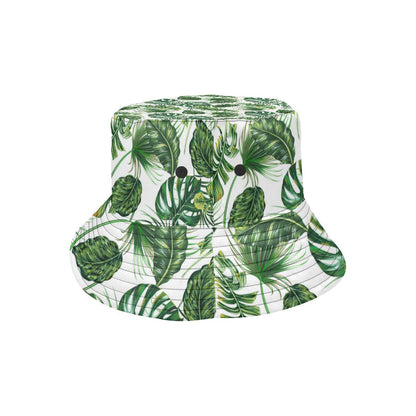 Green Pattern Tropical Palm Leaves Unisex Bucket Hat